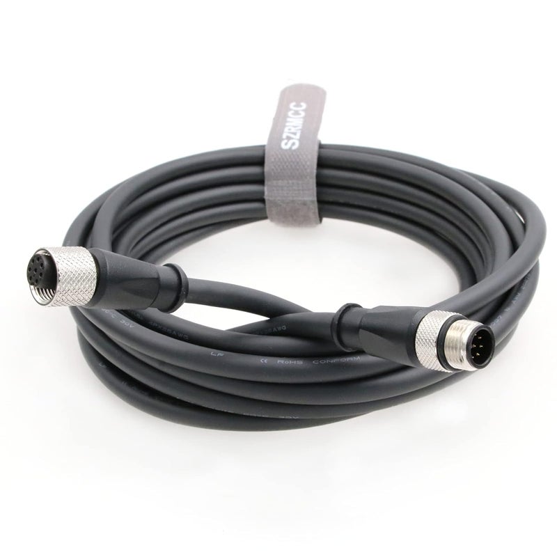 SZRMCC M12 A Code 8 Pin Male to Female Connector Sensor Cable High Flex Waterproof Actuator Cable for Cognex in-Sight Vision System Industrial Camera Automation Device Network (25m) - Image 4